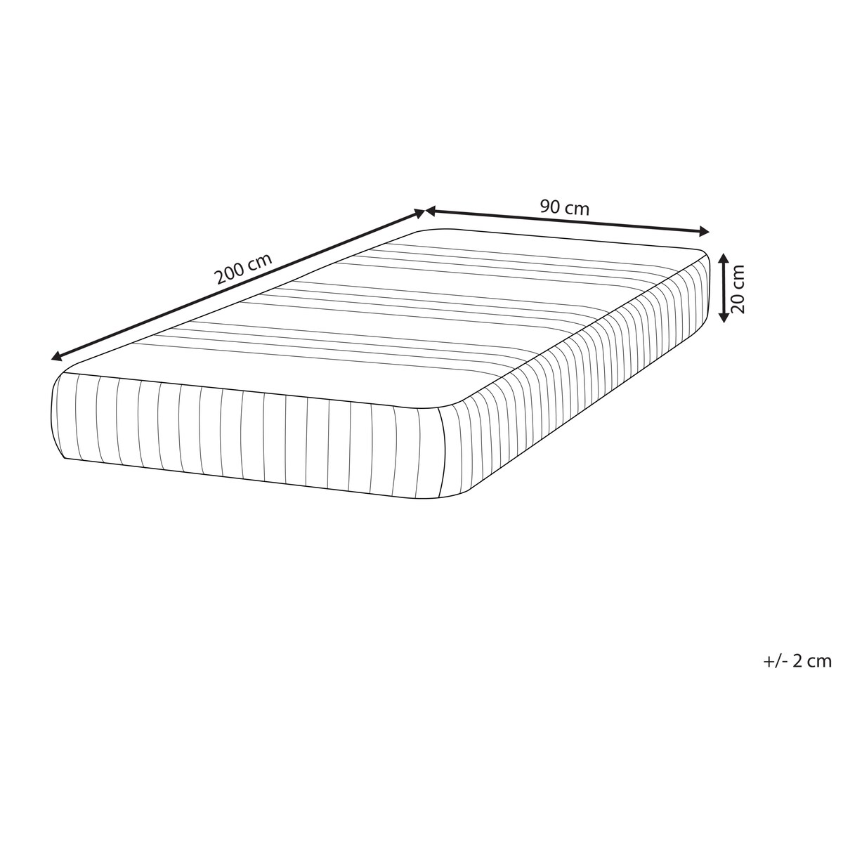 Materac termoelastyczny żelowy HAPPINESS H3/4 twardy 90 x 200 cm