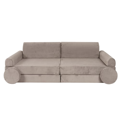 MeowBaby® Velvet Sofa Dziecięca Premium, szara