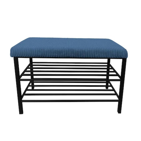 Stojak na buty z siedziskiem GAJA POSO-5 czarny/niebieski