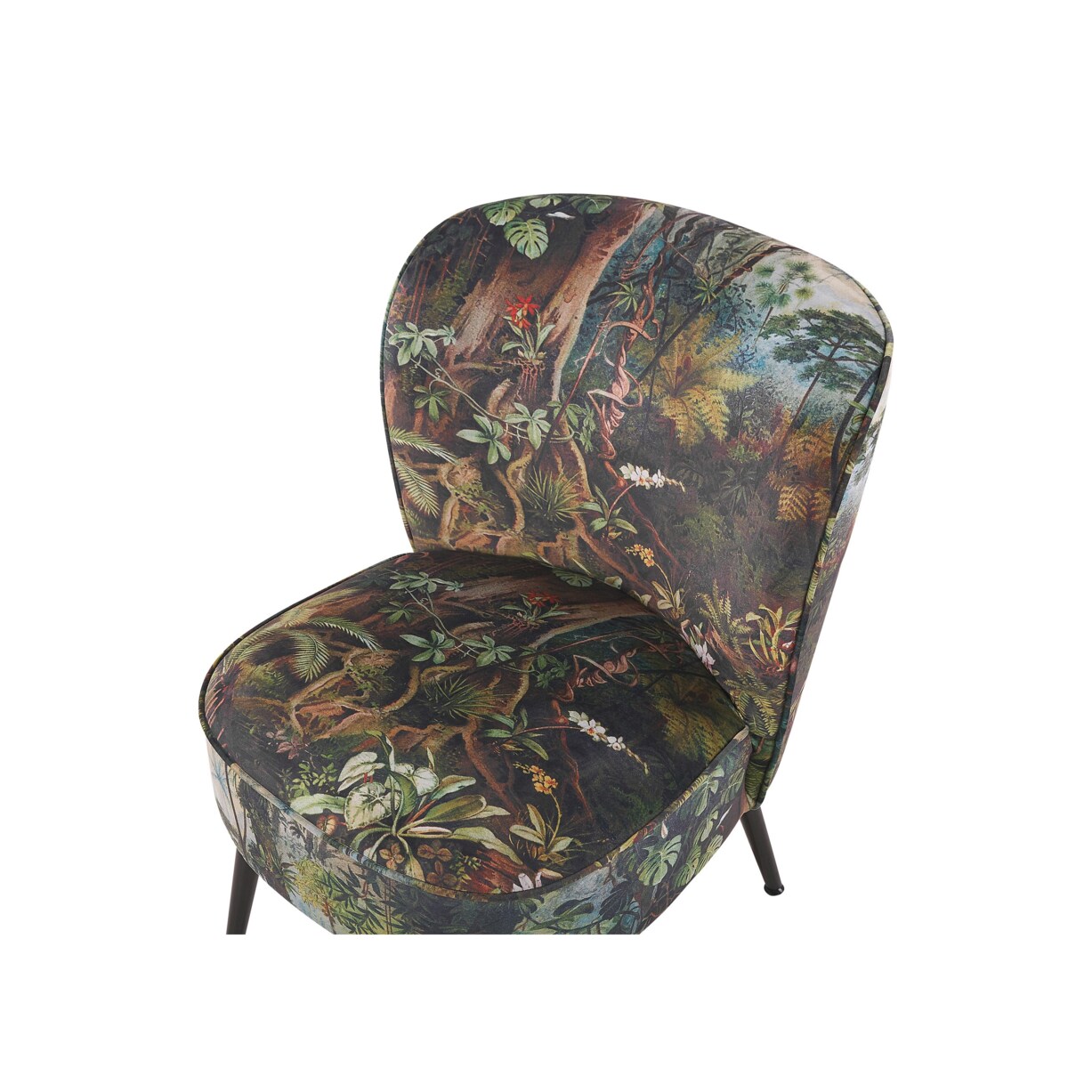 Fotel z motywem dżungli wielokolorowy VOSS