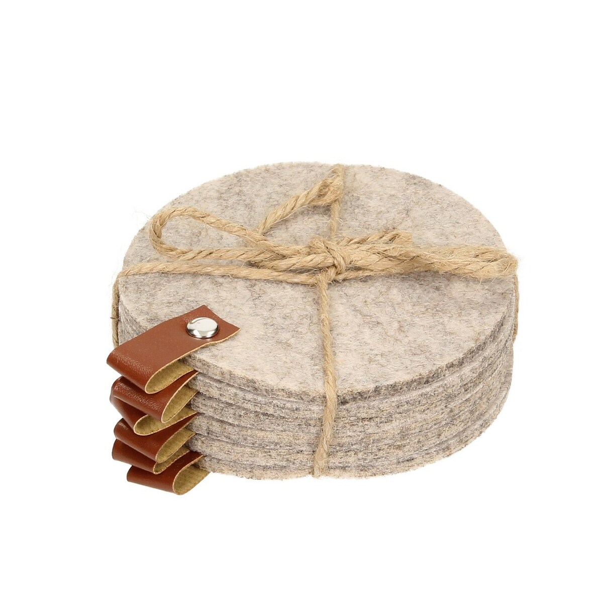 Podkładki Felt 6 szt. sand, ⌀ 10 cm