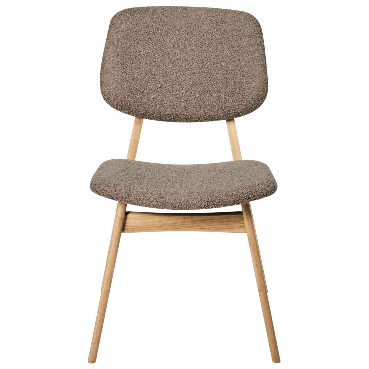 Zestaw 2 krzeseł do jadalni ELLA Boucle Beżowoszary