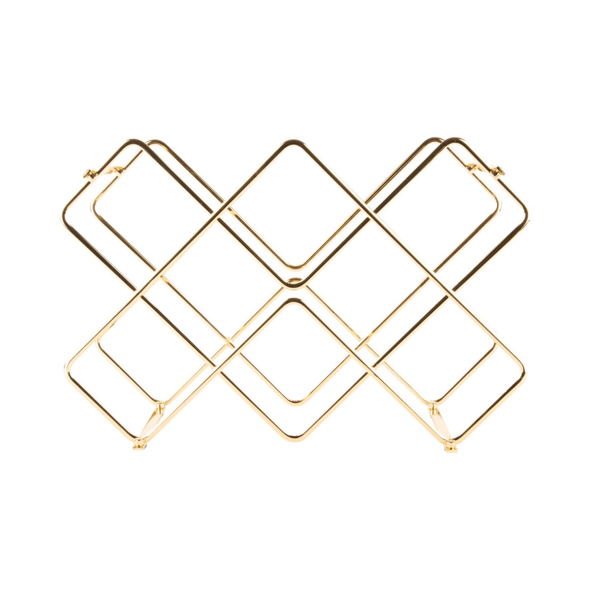 Metalowy stojak na wino DIAMONDS, 40,5 x 27,5 x 15,5 cm