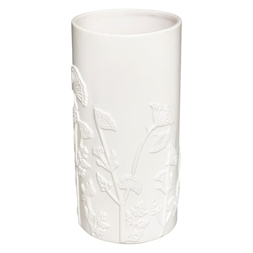 Ceramiczny wazon FLOWER, Ø 12 x 25 cm, biały