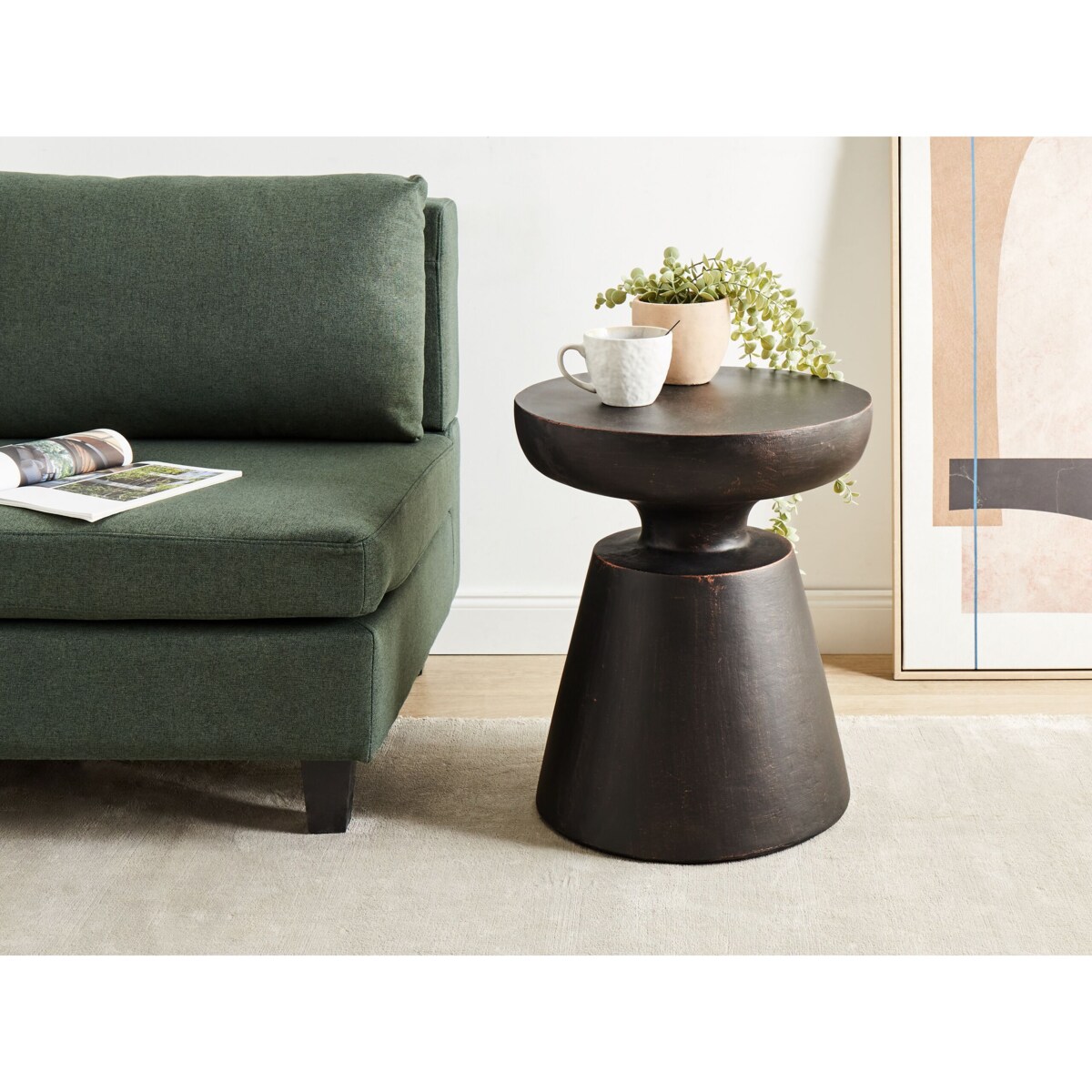 Stolik pomocniczy czarny MINCIO