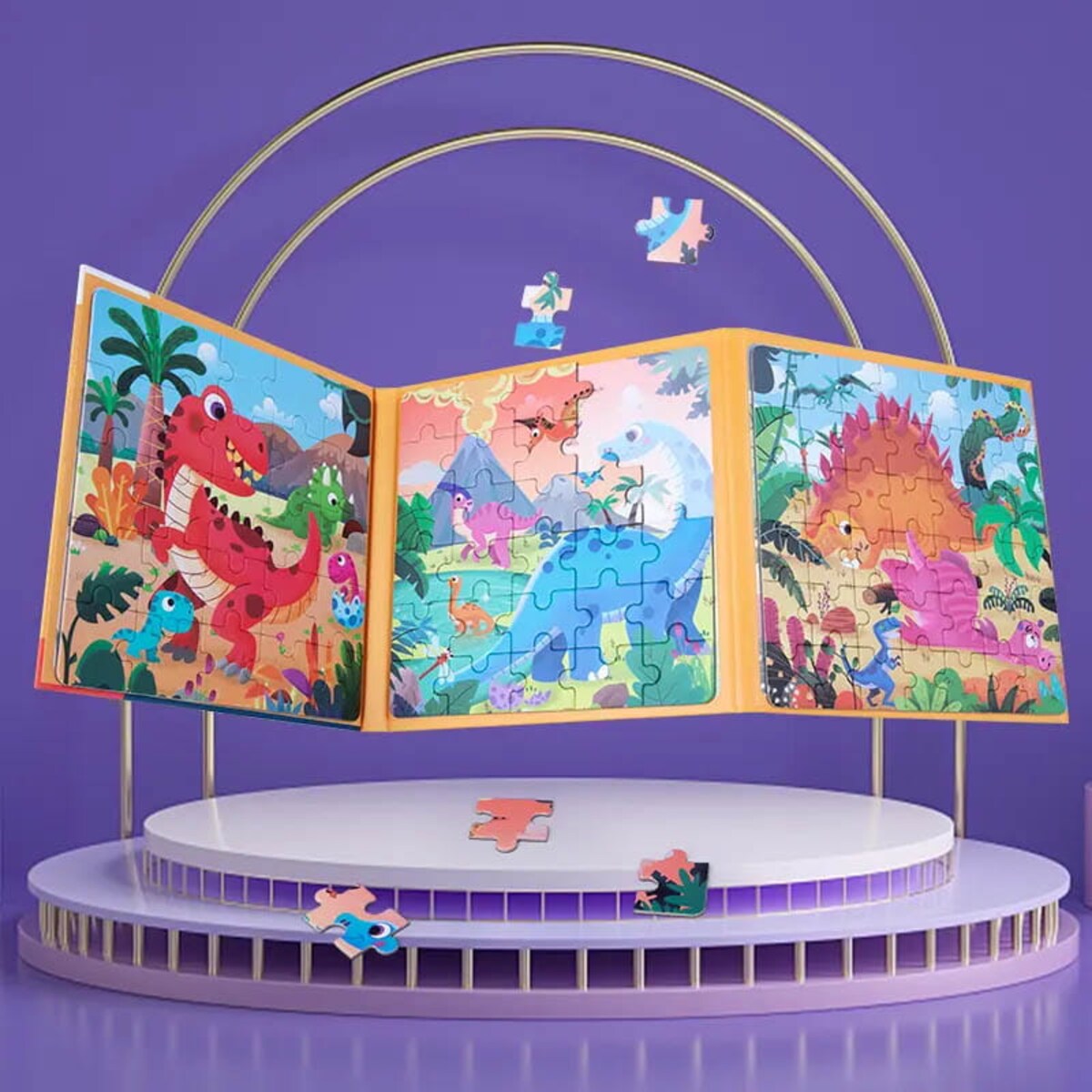 Puzzle magnetyczne - Poziom 1 - Lew, Panda, Żyrafa