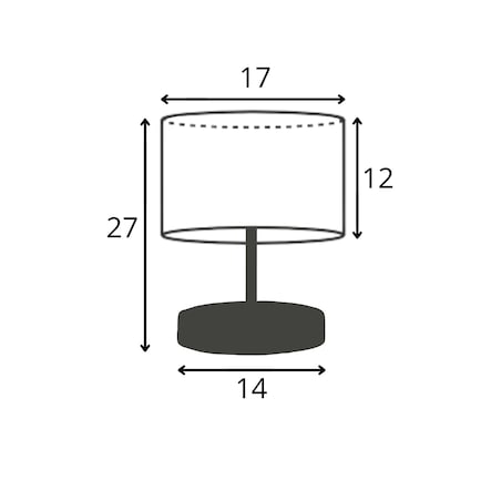 Lampka nocna na biurko lampa biurkowa LED z abażurem walec PICOLO