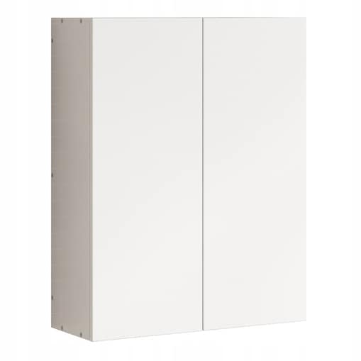 Szafka łazienkowa wisząca biała 2-drzwiowa nowoczesna ścienna 3 półki 60 cm