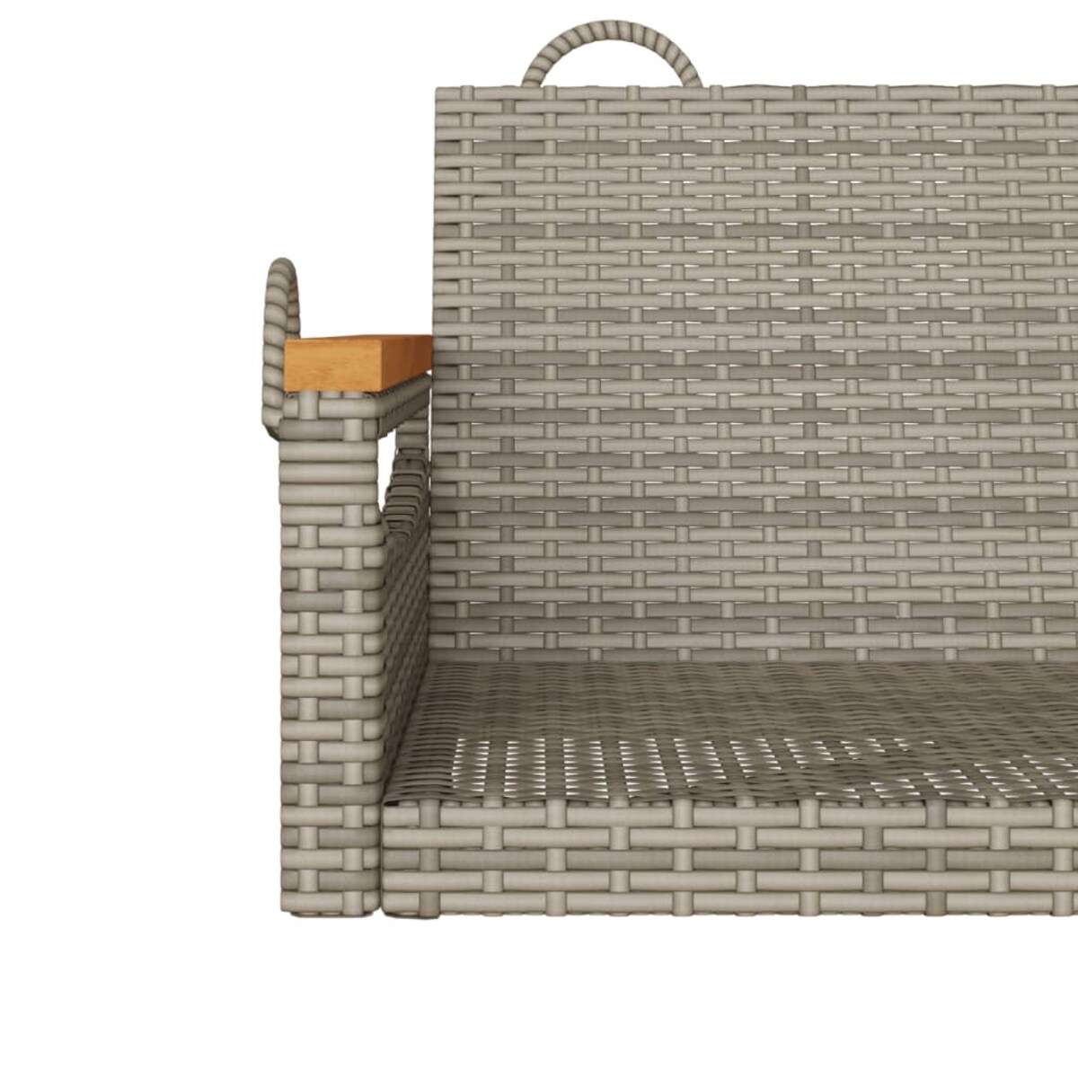 vidaXL Ławka bujana, szara, 63x62x40 cm, polirattan