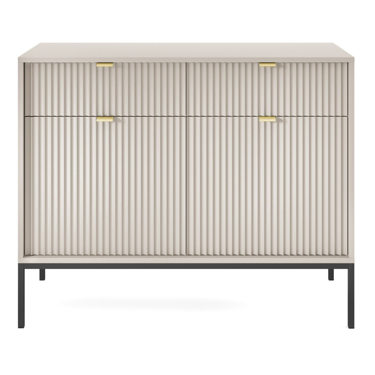 Komoda NEW do przedpokoju KSZ104 - kaszmirowa+ st. czarny