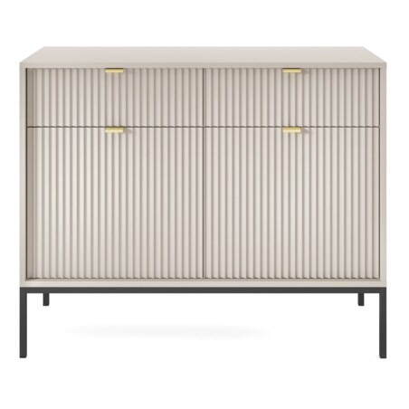 Komoda NEW do przedpokoju KSZ104 - kaszmirowa+ st. czarny