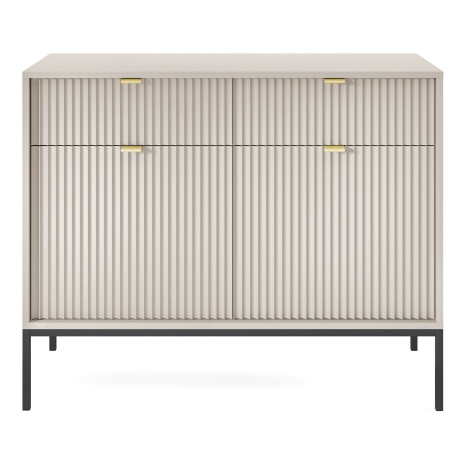 Komoda NEW do przedpokoju KSZ104 - kaszmirowa+ st. czarny