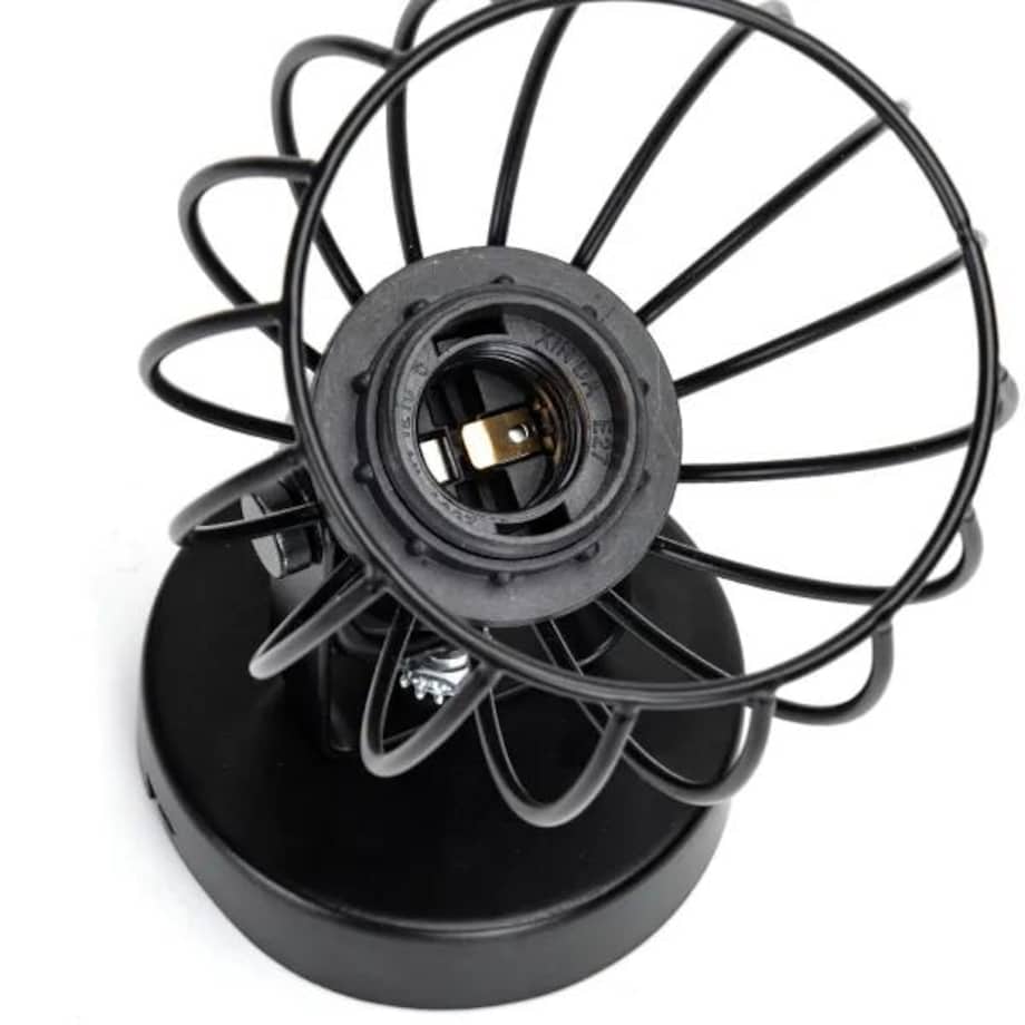 kinkiet ścienny voltaro cage lampa loftowa retro metalowa czarna