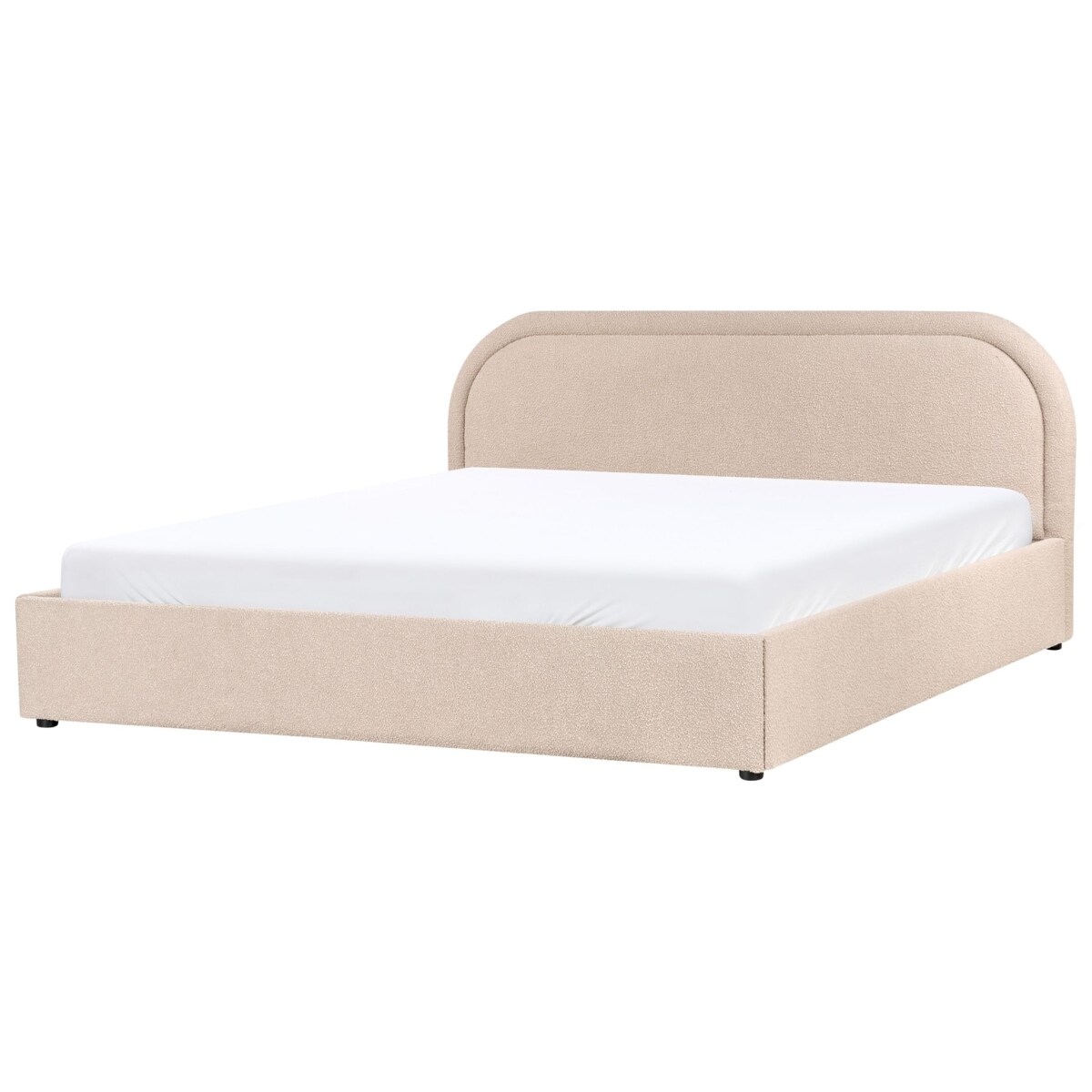 Łóżko z pojemnikiem Boucle QUILLIEN 180 x 200 cm Beżowy
