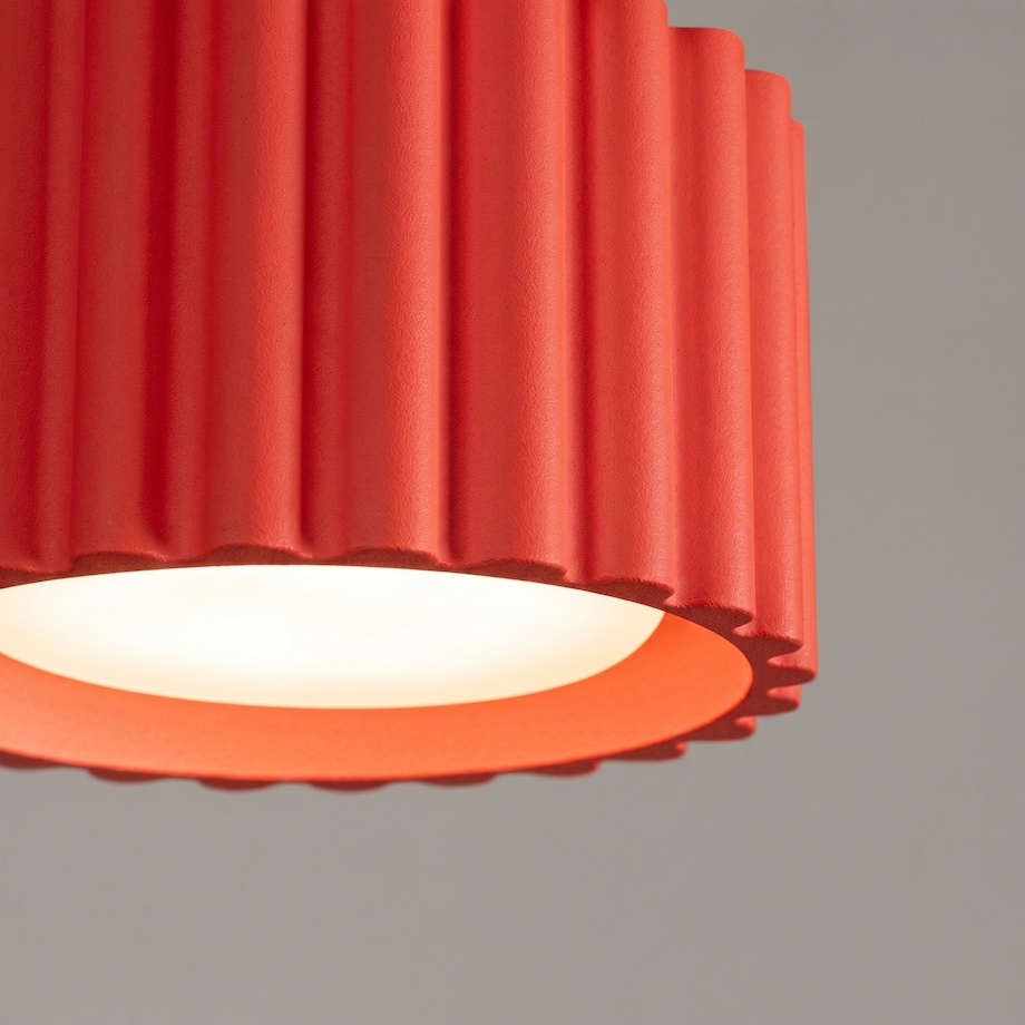 Plafon AURA 1 czerwony Gx53
