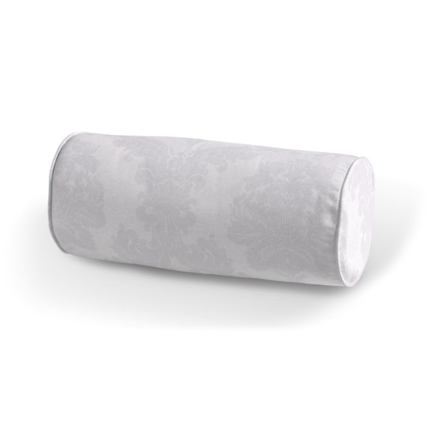 Poduszka wałek prosty, liście akantu na białym tle , Ø16 x 40 cm, Damasco