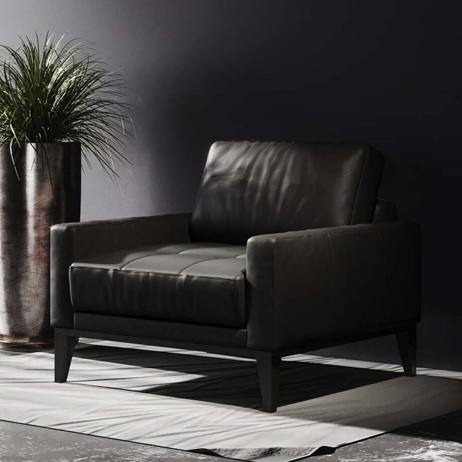 Fotel Musso - czarna vintage