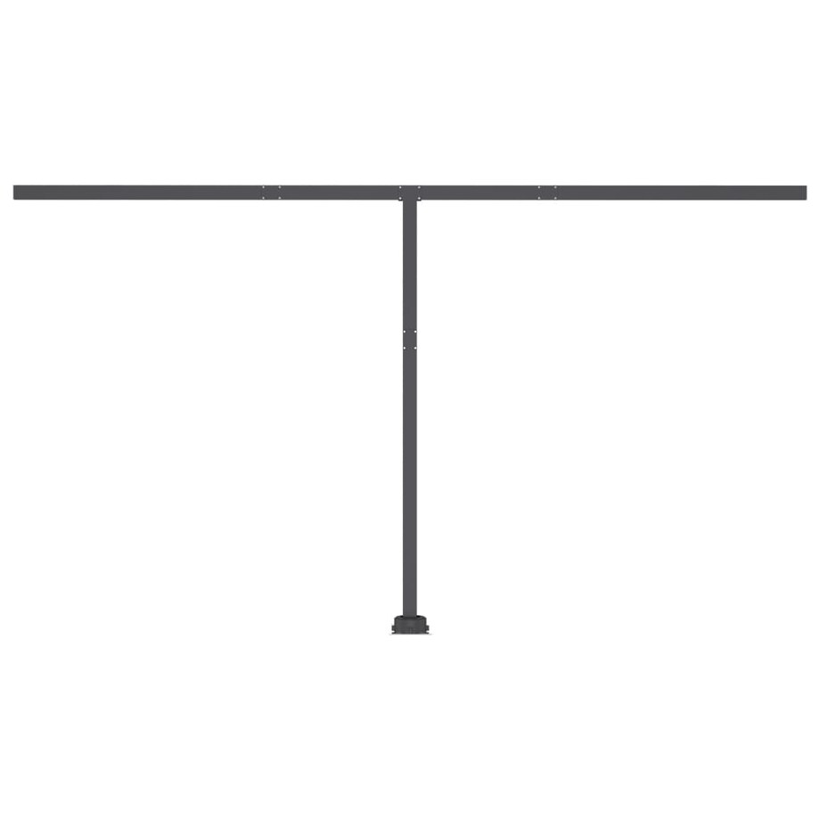 vidaXL Ręcznie zwijana markiza z LED, 400 x 350 cm, niebiesko-biała