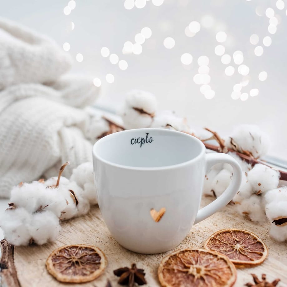 Kubek 300 ml - ciepło ZŁOTE SERCE