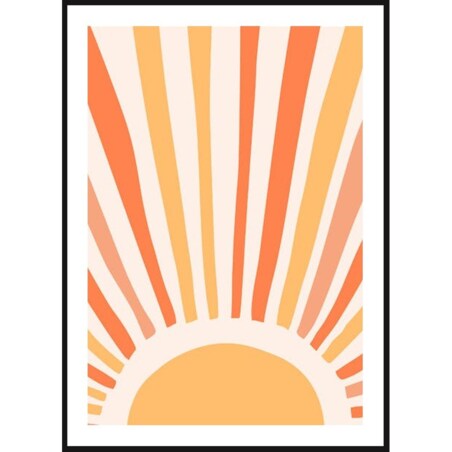 Poster Story, Plakat, Obraz - Pomarańczowe Słońce, wymiary 42 x 60 cm