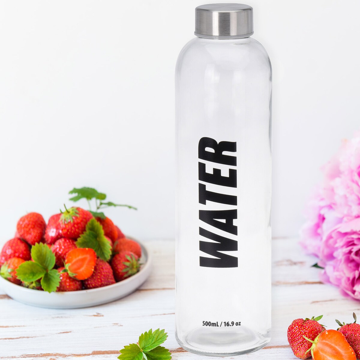 Szklana Butelka Na Wodę 750 Ml Napoje Sok Zakręcana Na Lato