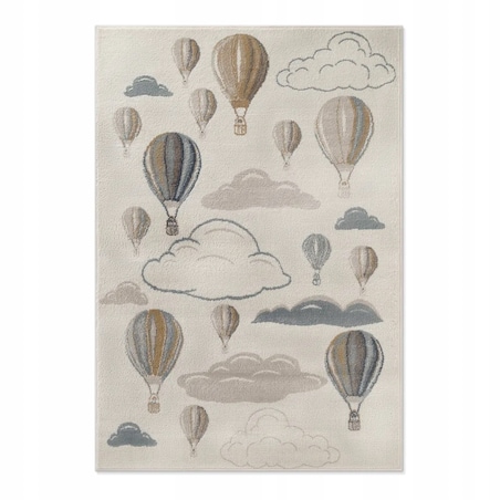Dywan dziecięcy 160x235cm,kremowo beżowe balony, miękkie włosie