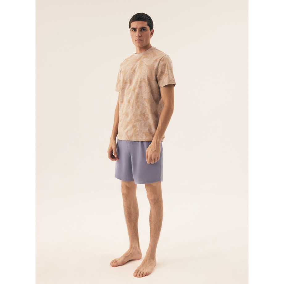 Piżama South 42599 -02X Beżowo-Niebieski, M