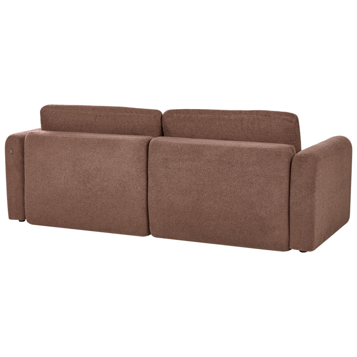 Sofa rozkładana dla 3 osób VAXHOLM Boucle Brązowy ze schowkiem