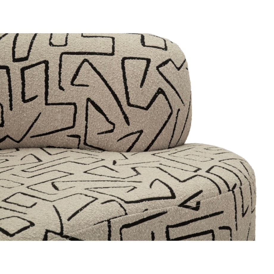 Sofa Nairobi, kolor wielokolorowy, poliester i sklejka, 176 x 91,5 x 69 cm, styl nowoczesny, do salonu, Mauro Ferretti