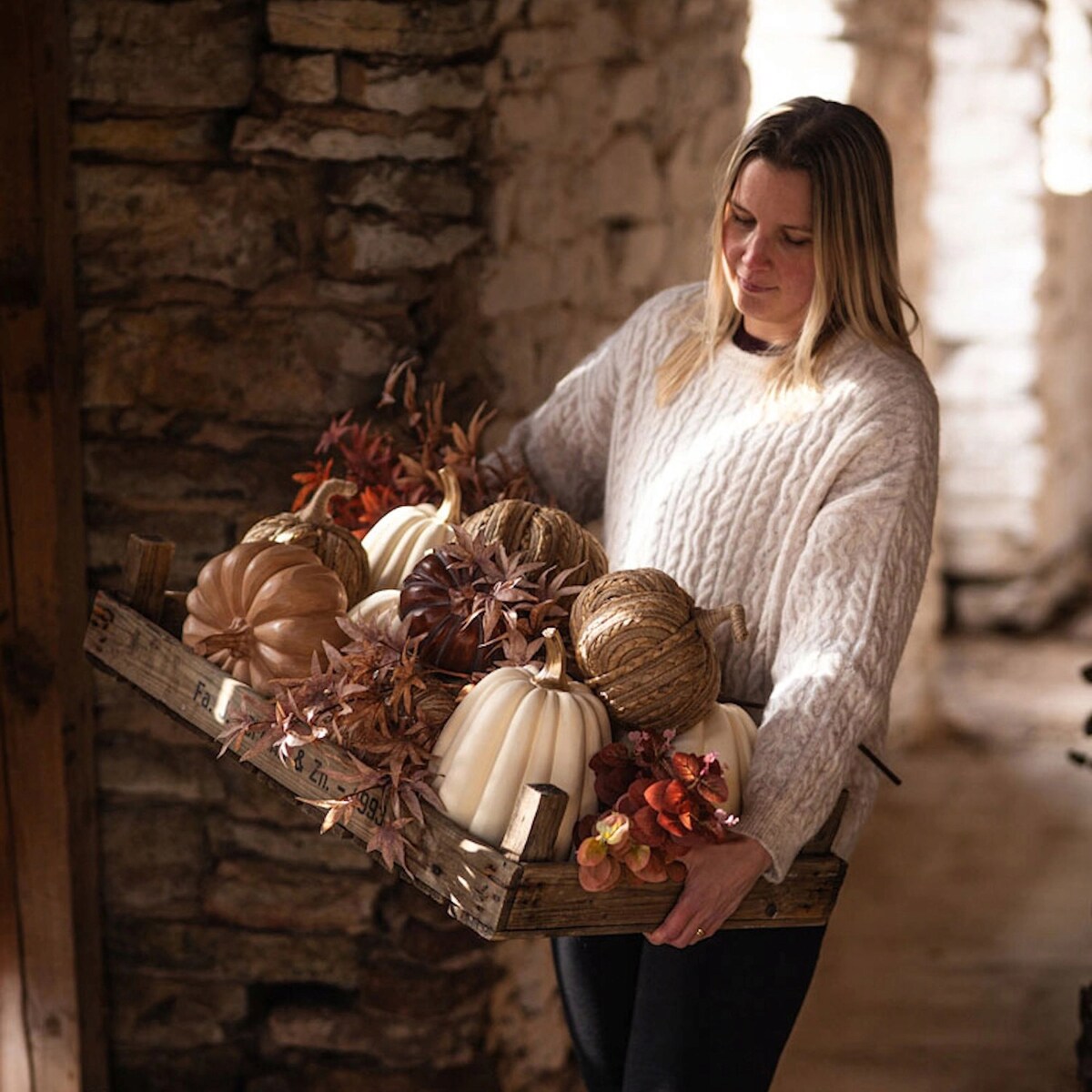 FIGURKA DYNIA BOHO JUTOWA NA HALLOWEEN JESIEŃ DEKORACJA DEKORACJE JESIENNE