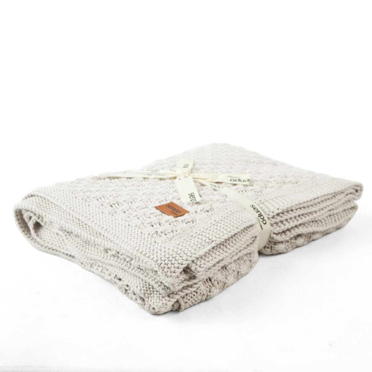 Koc dzianinowy Senpo Orzechowy