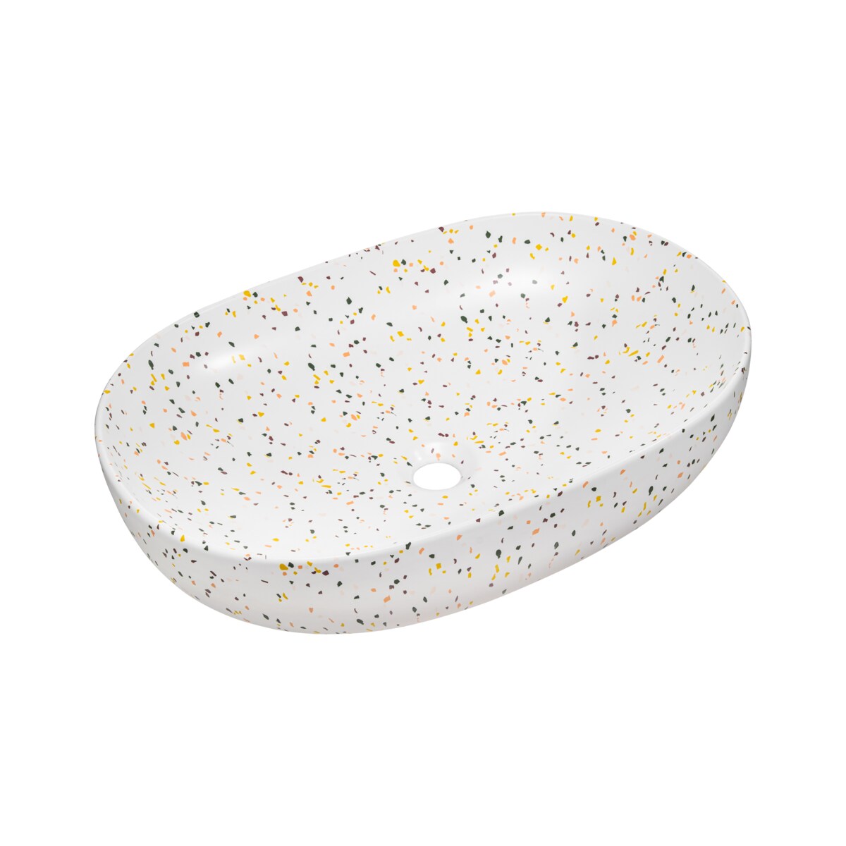 Umywalka ceramiczna w kolorze lastryko - Granito