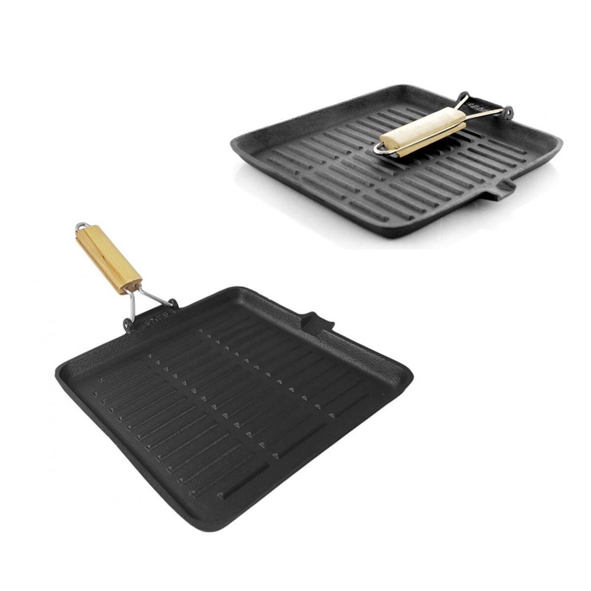 Patelnia grillowa żeliwna kwadratowa 24cm KINGHOFF