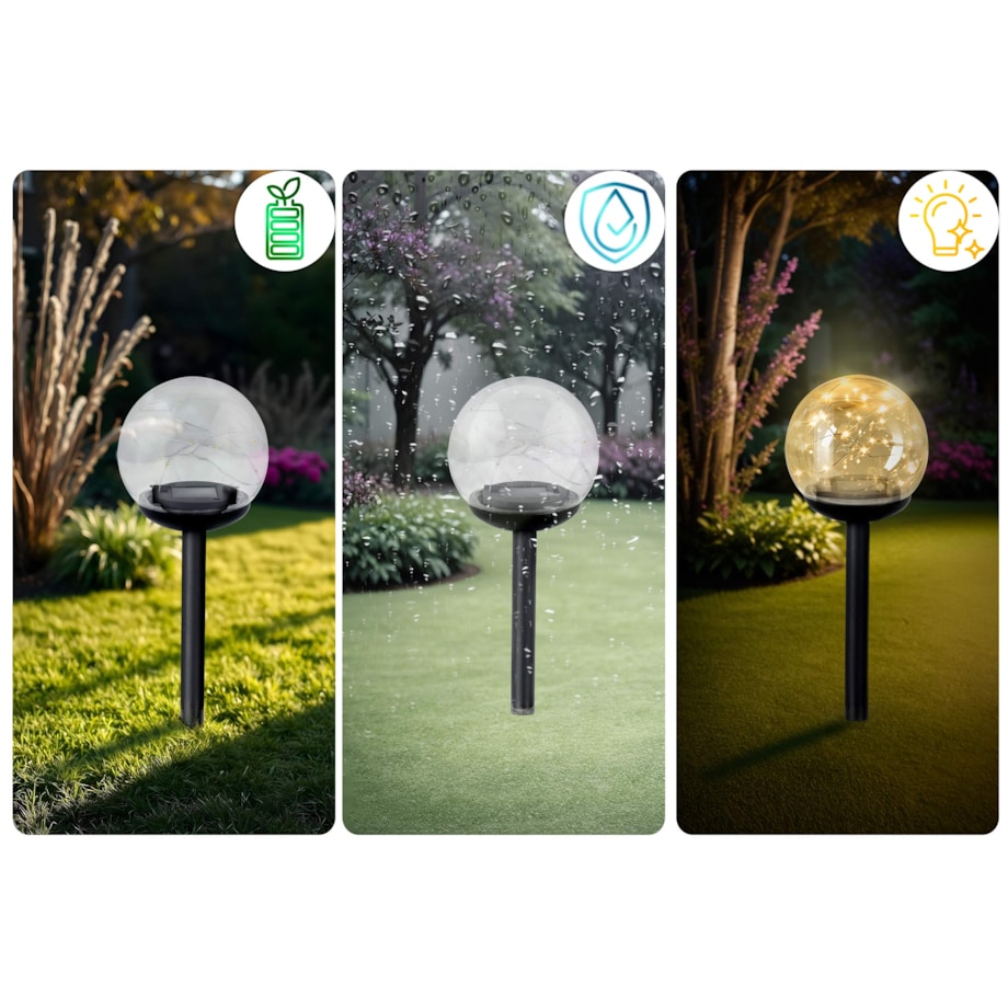 Lampa solarna ogrodowa kula led Ilumen 4szt.