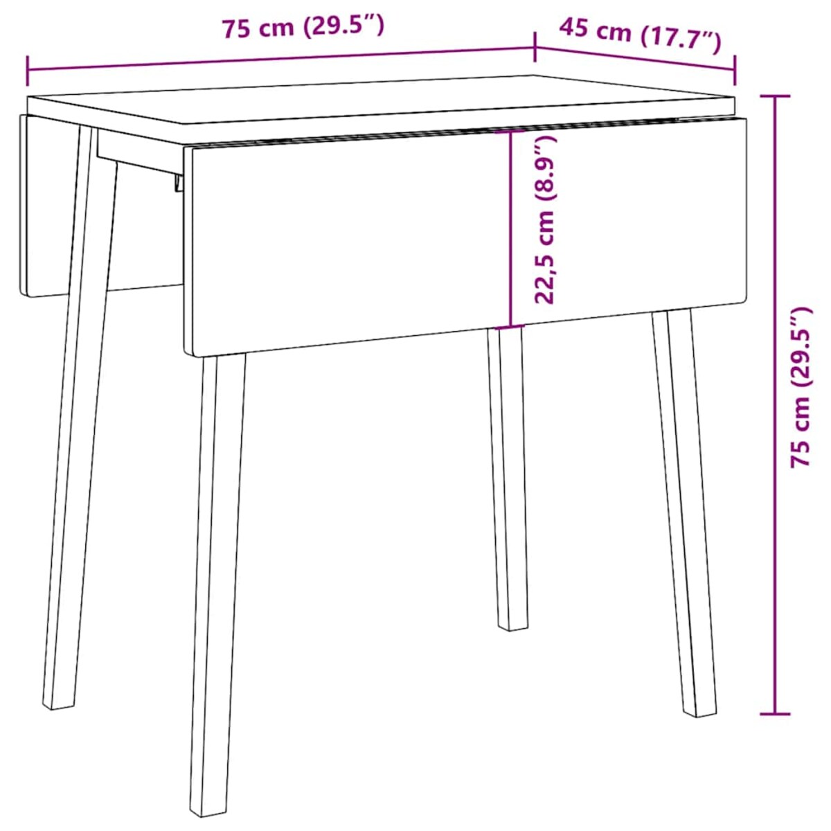 vidaXL Stół jadalny biały lite drewno guma