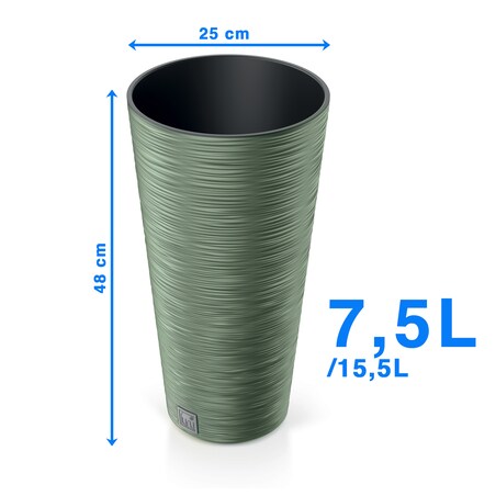 Doniczka Donica Ogrodowa 25/30 Cm Zestaw Na Taras Do Ogrodu Domu Zielona