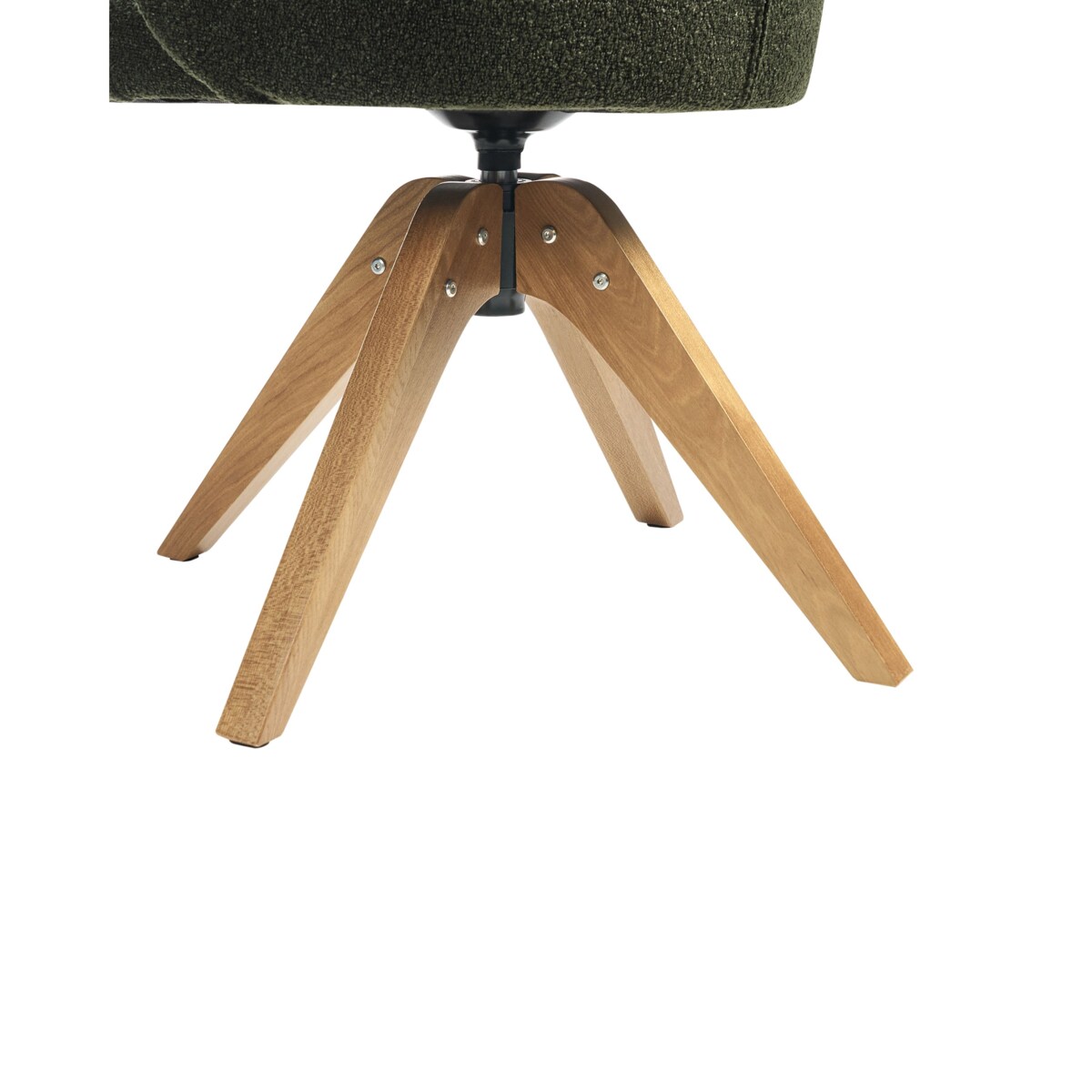 Krzesło do jadalni Obrotowy MARCY Boucle Ciemnozielony