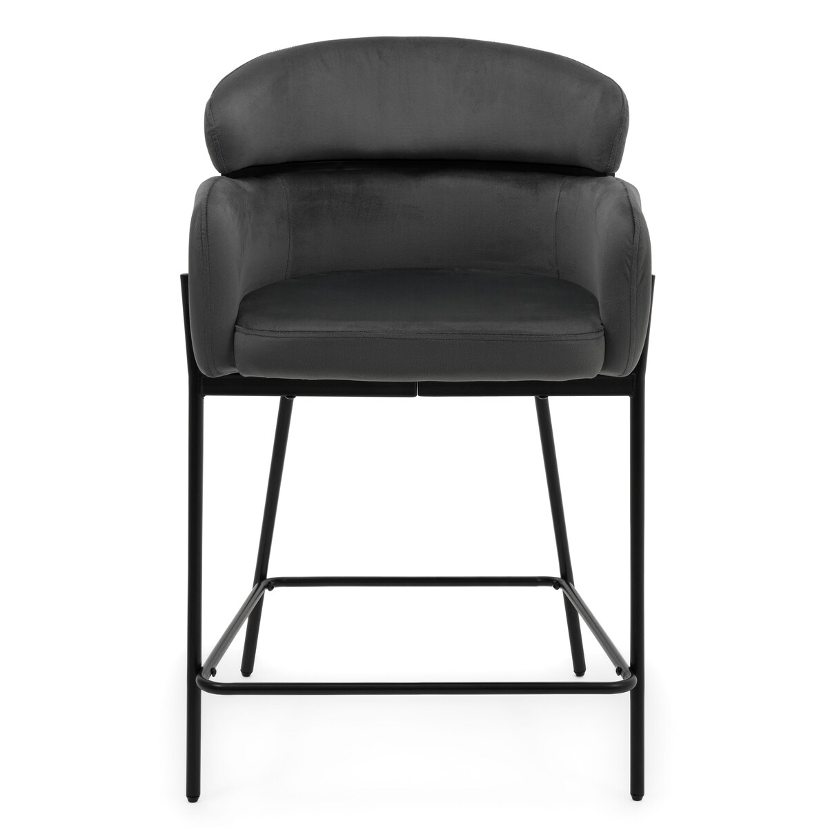 Hoker tapicerowany welurowy do salonu BOLZANO szary