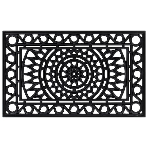 vidaXL Wycieraczka, prostokątna, 45x75 cm, gumowa