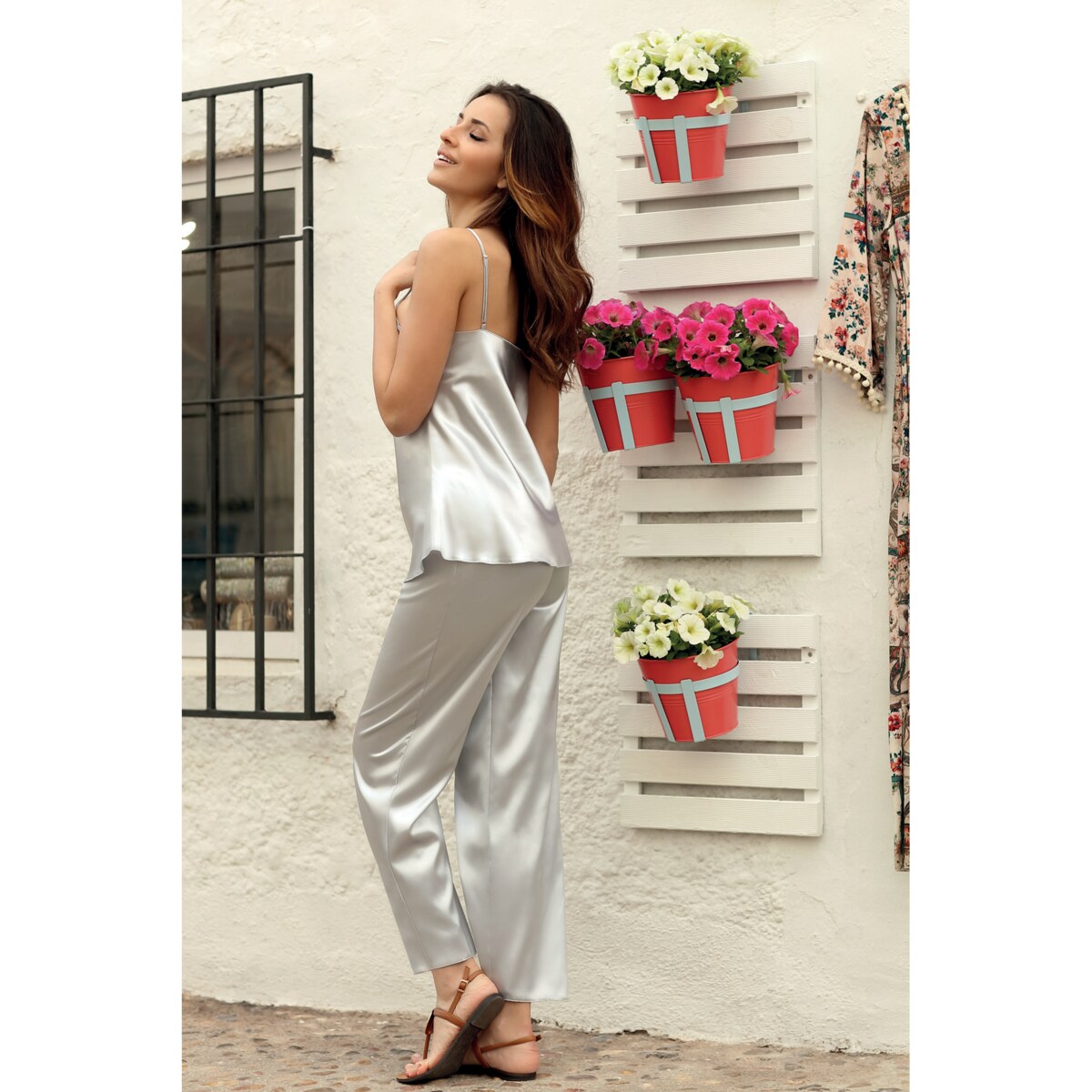 Komplet Avery Srebrny Srebrny, L