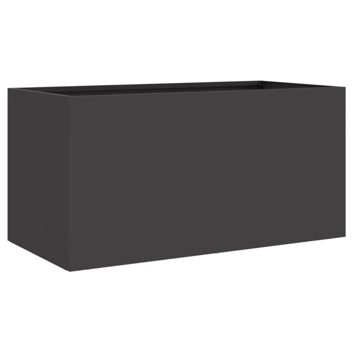 vidaXL Donica, czarna, 62x30x29 cm, stal