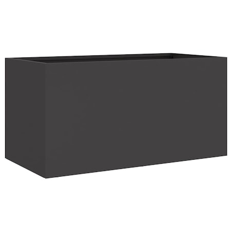 vidaXL Donica, czarna, 62x30x29 cm, stal