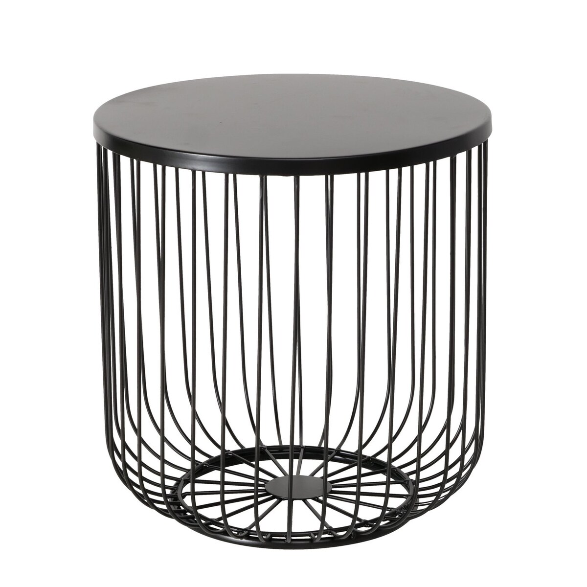 Zestaw dwóch stolików metalowych CINDY, 41 - 47 cm, kolor czarny