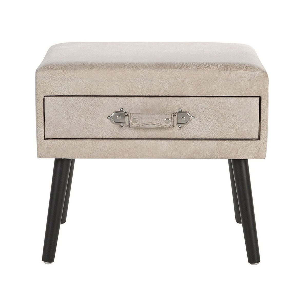 Stolik nocny ekoskóra beżowy EUROSTAR