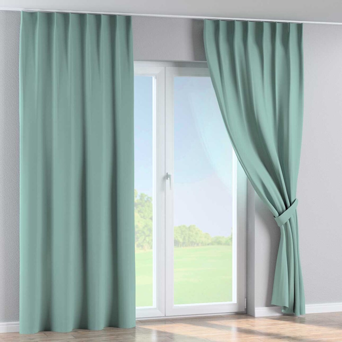 Zasłona na haczykach flex pojedynczych 130x245 miętowy