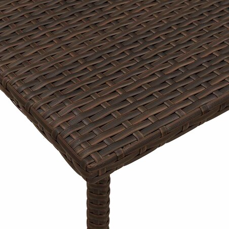 vidaXL Stolik kawowy ogrodowy prostokątny brązowy 60x40x37 cm