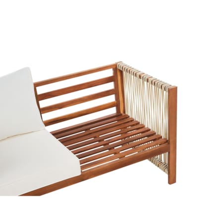 Zestaw ogrodowy 4-osobowy drewniany z plecionką beżową ANTRIA