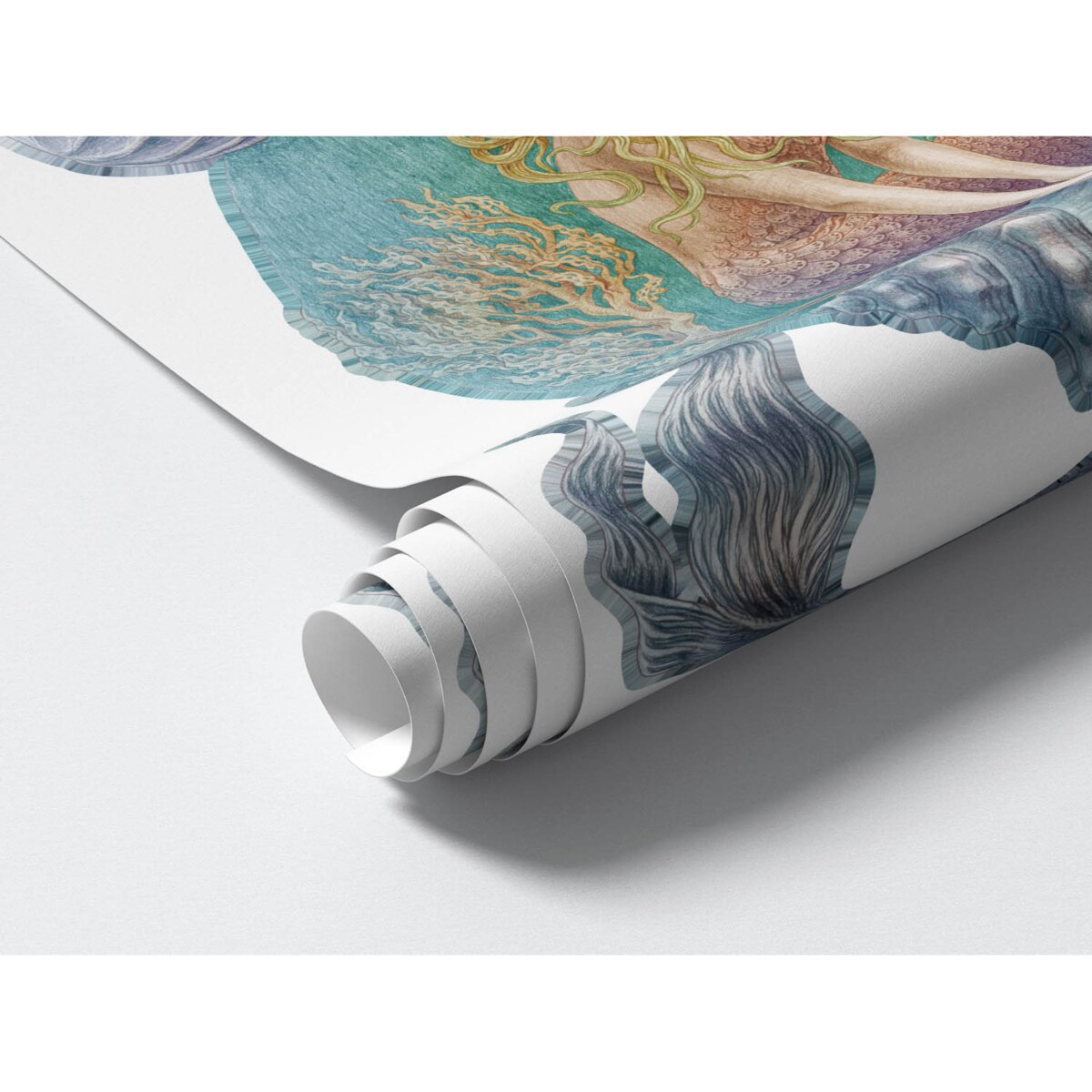 Zestaw naklejek na ścianę, Małe syrenki, 60cm