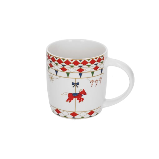 Kubek Xmas Carousel - Biały, Pojemność - 370 ml
