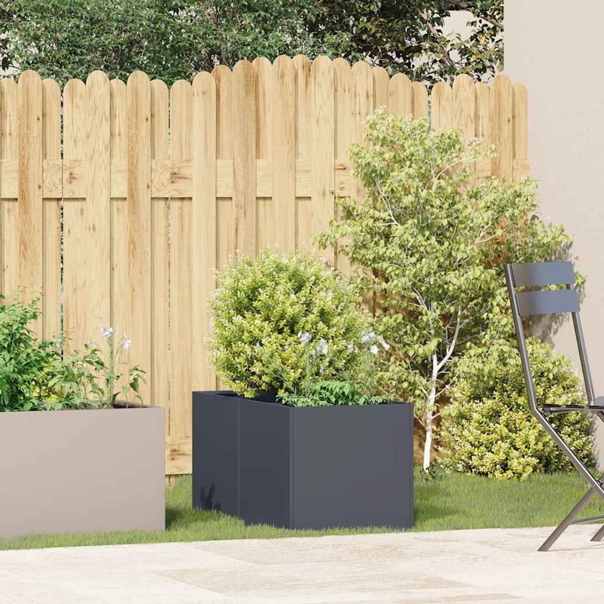 vidaXL Doniczka Antracyt 40x80x40 cm Stal walcowana na zimno